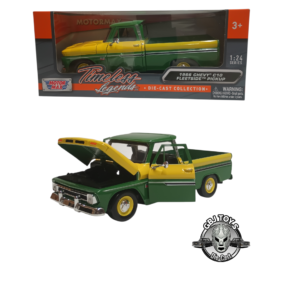 1966 Chevrolet C10 Fleetside Pickup (Green & Yellow) 1:24 Diecast BY MOTORMAX
