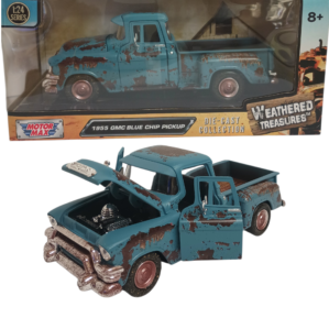 1955 GMC BLUE CHIP PICKUP RUSTY 1:24 DIECAST BY MOTORMAX