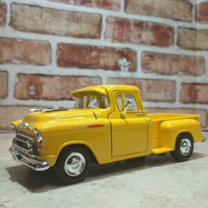  1957 Chevrolet 3100 Stepside Pickup Yellow 1:24 DIECAST  by Motormax.