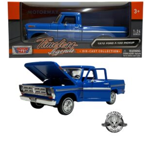 1972 Ford F-100 Pickup BLUE 1:24 DIECAST by Motormax.