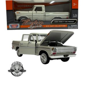 1969 Ford F-100 Pickup  White 1:24 diecast   by Motormax