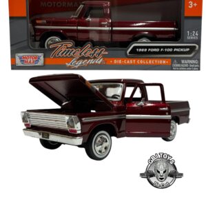 1969 Ford F-100 Pickup  Metallic Red 1:24 diecast   by Motormax