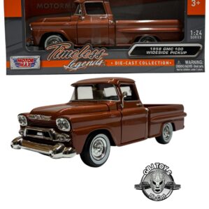 1958 GMC 100 Wideside Pickup BROWN 1:24 Diecast by Motormax.