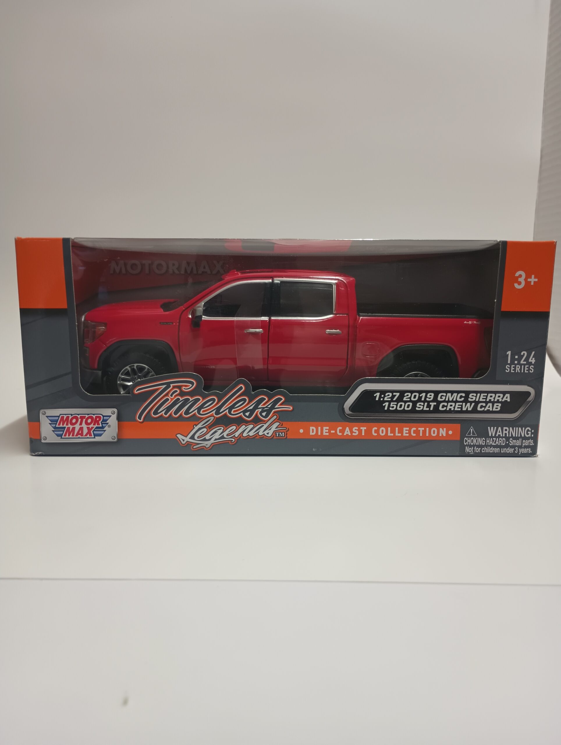 2019 GMC SIERRA 1500 SLT CREW CAB (RED) 1:27 DIECAST BY MOTORMAX