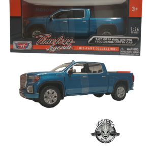 2019 GMC SIERRA 1500 DENALI CREW CAB  METALLIC BLUE 1:27 DIECAST BY MOTORMAX